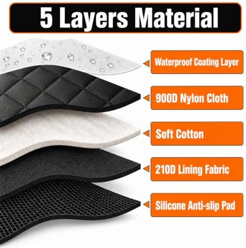 Dog Seat Cover for Trucks with Flip-Up Rear Seats, Full-Coverage Floor Hammock for Large Dogs, Waterproof Nylon Oxford Protector for Full-Size Crew Cab F-150, Silverado, Sierra and Ram - Image 5