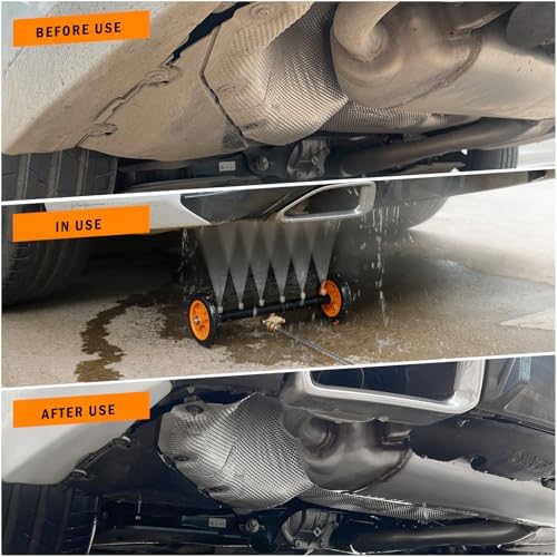 Undercarriage Pressure Washer Attachment with 6 Nozzles, 16" Water Broom - Image 3
