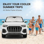 for Audi Q5 Windshield Sun Shade 2018-2024 2025 2026 Front Window Shade Custom Fit Q5 Accessories SQ5 Premium, Premium Plus, Prestige Crossover SUV Sun Visor Foldable Shade Blocks UV Rays Accessories - Image 4
