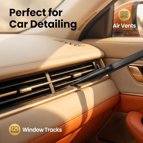10Pcs Plastic Scraper Tools with Storage Case, Car Detailing Tools Kit, Multi-Purpose Cleaning Sticks for Tight Gaps, Removing Stickers, Labels, Grease & Dirt, Orange - Image 5