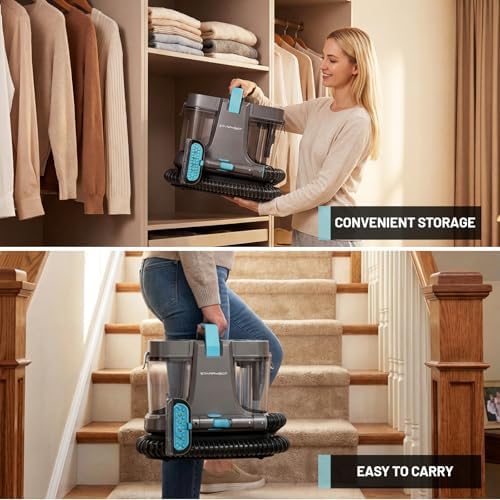 Starrybot Portable Carpet Cleaner with Steam, 18Kpa Spot Cleaner(Gray) - Image 5