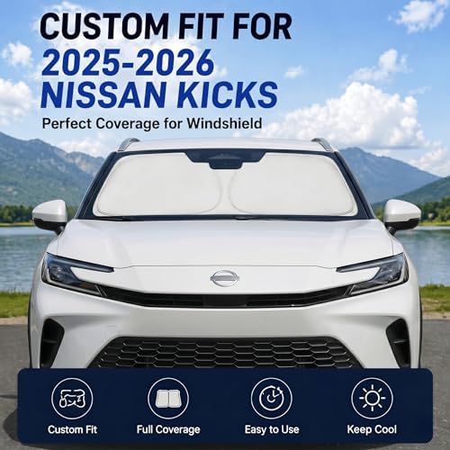 Custom Fit Windshield Sun Shade for Nissan Kicks 2025-2026 - Image 2