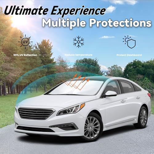 Windshield Sun Shade for Hyundai Sonata 2014-2019 - Image 3