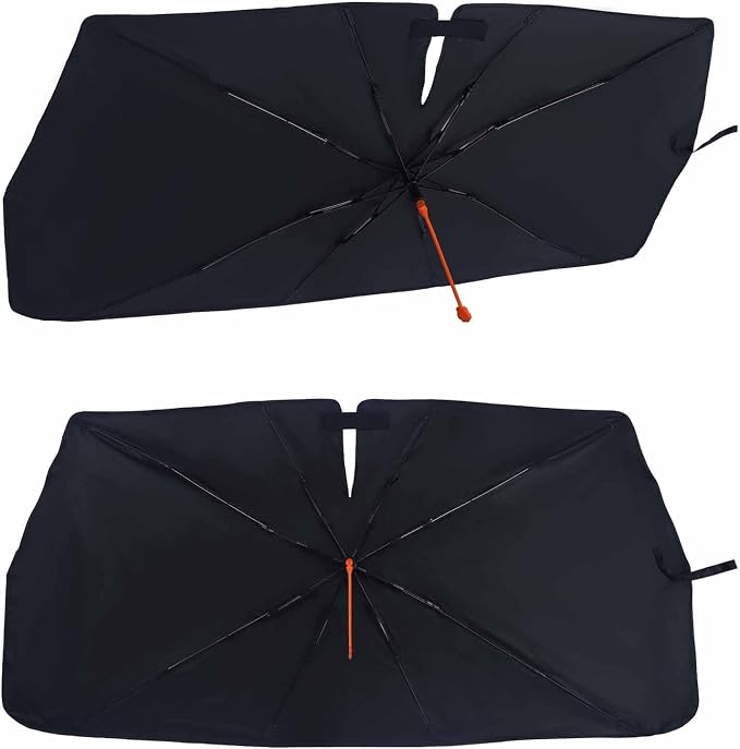 Socira Beach Sun Shade Car Windshield Umbrella Beach Sunshade Window Shades | Windshield Sun Shade Umbrella Beach Car Accessories Fits Most Trucks & SUVs 57'' x 30'' - Image 7