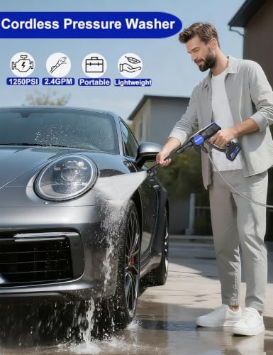 Cordless Washer with Brushless Motor for Cars & Outdoor Use - Image 2