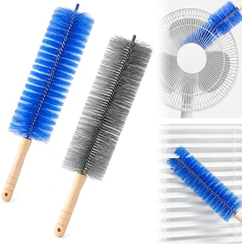 Tower Fan Cleaner, Bendable Microfiber Duster for Electric Fan and Blinds, Reusable Fan Cleaning Brush, Flexible Dust Collector for Cobwebs, Vents, Window Blinds & Hard-to-Reach Areas (Mix-2PC) by LESOBlok