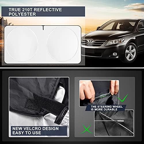 INSAUTO Windshield Sun Shades Custom Fit for Toyota Camry 2007-2017 - Image 4