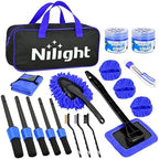 Nilight 15PCS Car Detailing Kit for Interior Exterior Car Care, Blue by Nilight