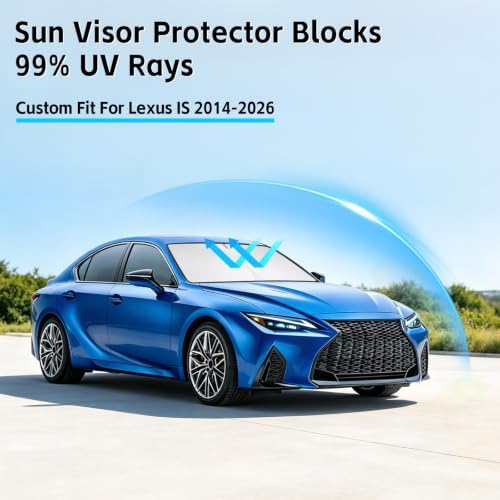 Windshield Sun Shade for Lexus is 300 350 500 250 200t 2014-2026 Sunshade - Image 2