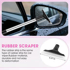 Pink Windshield Cleaner Tool, Car Interior Cleaning Kit with Extendable Handle and 3 Reusable Microfiber Pads, Auto Glass Wiper and Detailing Brush Kit for Car & Home Window - Image 4