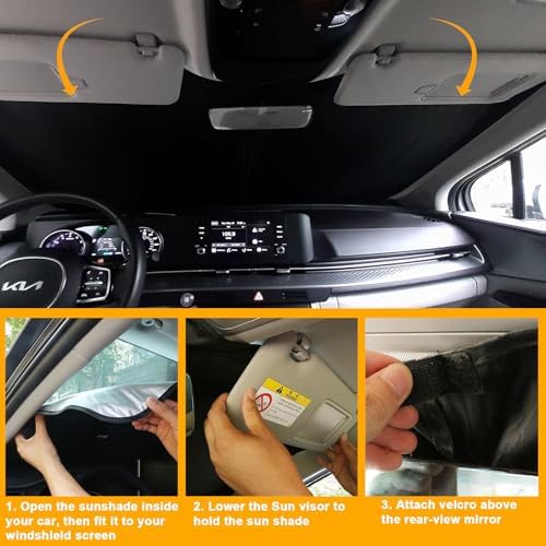 Foldable Front Windshield Sunshade fit for Hyundai Kona 2018-2023 - Image 5