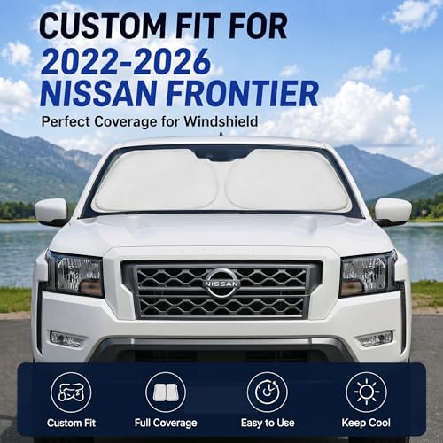 Windshield Sun Shade Sunshade for Nissan Frontier 2022-2026 - Image 2