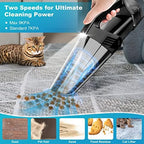 Blestan Handheld Vacuum Cordless Portable Car Vacuum with LED Light, High Power Suction, 3 in 1, Lightweight Rechargeable Hand Vacuum, Hand Held Vacuum Cleaner for Car Home Office, Pet Hair, Black - Image 2