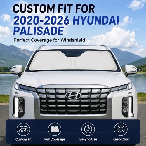 Custom Fit Windshield Sun Shade for Hyundai Palisade 2020-2026 - Image 2