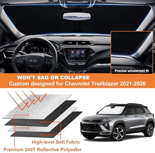Foldable Front Windshield Sunshade fit for Chevrolet Trailblazer 2021-2026 - Image 6
