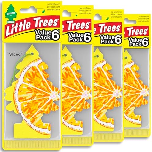 LITTLE TREES Car Air Freshener | Hanging Tree Provides Long Lasting Scent for Auto and Home | 24 Air Fresheners |Sliced by LITTLETREES