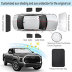 TINGLU Window Shades for Toyota Tundra 2022-2025 2026 Accessories Car Side Full Windows Rear Triangular Windshield Sun Shade Sun UV Rays & Privacy Protection for Camping,Napping,and Relaxing 6PCS - Image 3