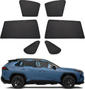 Powerty Custom Fit for Side Window Shade Toyota RAV4 2019-2024 2025-6 Pack 100% Light Block Car Priavcy Curtains Shades for Baby, Camping, Napping, Sleeping by Powerty