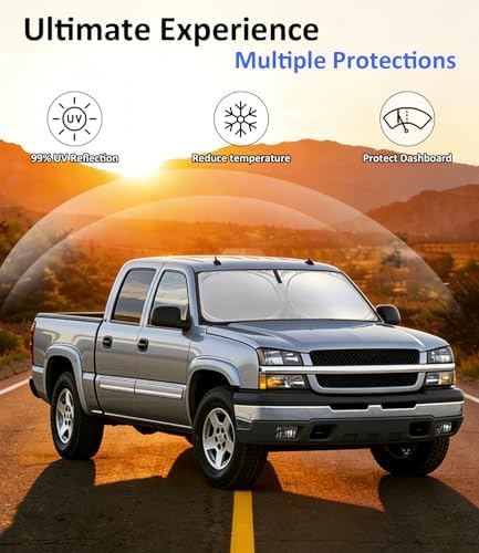 Sun Shade for 1999-2006 Chevrolet Chevy Silverado/GMC Sierra Shield - Image 3