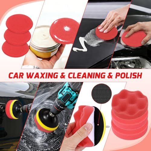 Nilight 52PCS Car Detailing Kit for Interior Exterior Car Care, Red - Image 7