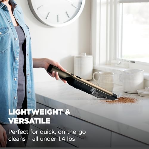 Shark WANDVAC Cordless Hand Vacuum, Lightweight & Portable at 1.4 lbs., Powerful Suction, Charging Dock, One-Touch Empty for Car & Home, French Gold, WV201GD - Image 6