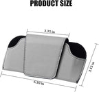 Sunglass Holder for Car Visor, PU Leather Magnetic Vehicle Glasses Organizer Box with Clips, Automotive Interior Eyeglasses Storage Case Accessories, Universal for Most Vehicles (Gray) - Image 2