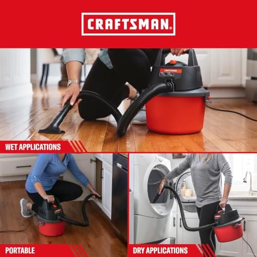 CRAFTSMAN CMXEVBE17250 2.5 Gallon 2.5 Peak HP Wet Dry Shop Vacuum - Image 4