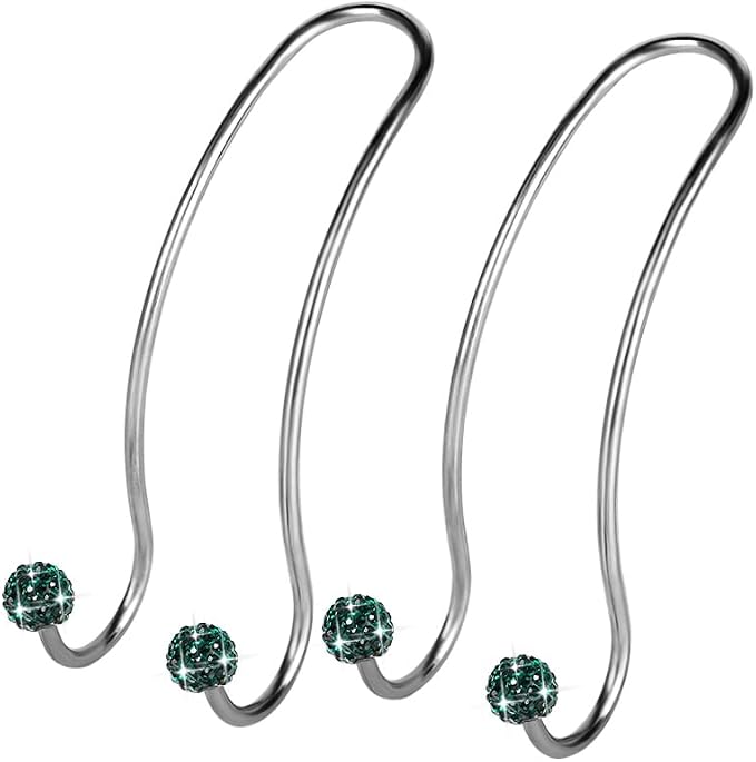 SAVORI Auto Hooks Bling Car Hangers Organizer Seat Headrest Hooks Strong and Durable Backseat Hanger Storage Universal for SUV Truck Vehicle 2 Pack (Dark Green) by SAVORI