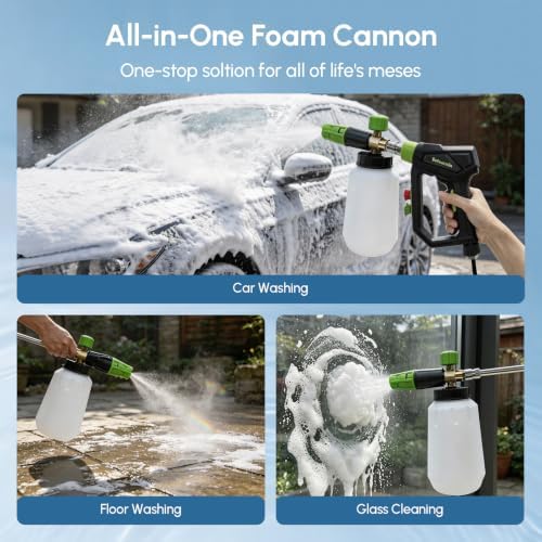 Foam Cannon for Pressure Washer, Car Wash Foam Gun with 1/4" Quick Connect - Image 7