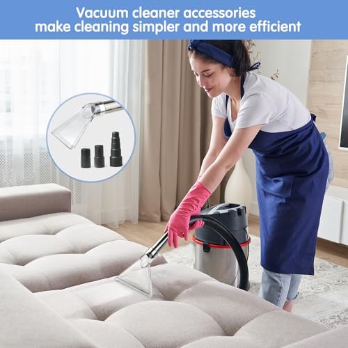 Universal Clear Vacuum Extraction Accessory with 1-1/4“,1-7/8” and 2-1/2” Adapter,Compatible with All Shop Vac Extractor,Wet Dry Vacuum Cleaner Attachments for Upholstery,Carpet Cleaning,Car Detailing - Image 2