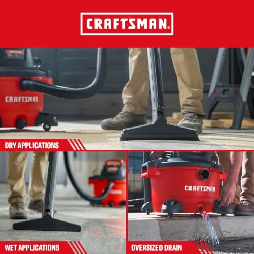 CRAFTSMAN CMXEVBE17594 12 Gallon 6.0 Peak HP Wet Dry Shop Vacuum - Image 4