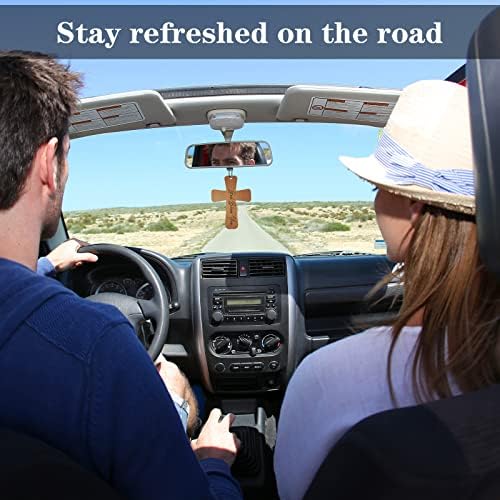 Fumete 24 Pcs Christian Gifts for Men Brown Cross Car Air Fresheners Bulk - Image 5