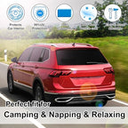 TINGLU 8PCS Window Shades for Volkswagen VW Tiguan 2018-2023 Accessories Car Side Full Windows Rear Triangular Windshield Sun Shade Sun UV Rays & Privacy Protection for Camping,Napping,and Relaxing - Image 6