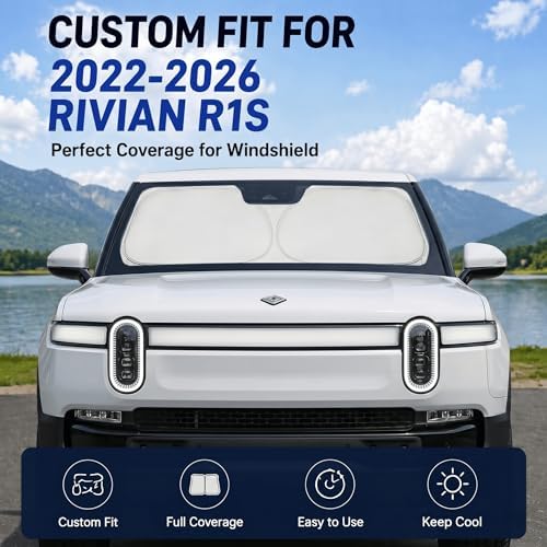 Custom Fit Windshield Sun Shade for Rivian R1S / R1T 2022-2026 - Image 2