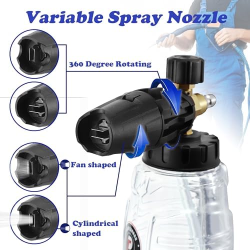 Tool Daily Pressure Washer Foam Cannon with Dual Connector, 1 Liter - Image 4