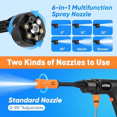 Portable Cordless 600PSI Pressure Washer, Handheld Cleaning Tool for Car - Image 4
