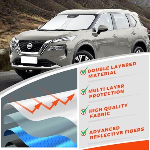 Foldable Front Windshield Sunshade fit for Nissan Rogue 2014-2020 - Image 5