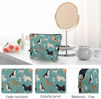 Dogs Cosmetic Bags For Women, Pet Puppy Dachshund Pug Dogs Cute Roomy Makeup Bag Toiletry Bag Accessories Organizer Storage Bags Makeup Pouch For Travel Business Gym Camping Bathroom - Image 5
