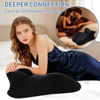 Intimacy Pillow Wedge - Sweet Spot Pillow for Couples, Memory Foam Ergonomic Support Cushion, Multi-Position Couples Pillow, Removable Washable Cover for Relaxation & Play (Black) - Image 7