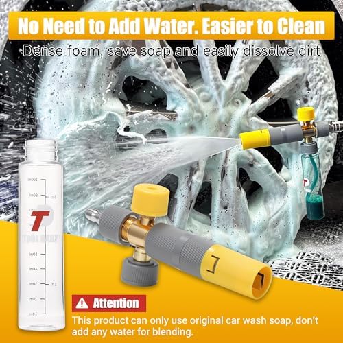 Tool Daily Mini Foam Cannon for Pressure Washer, Dual Connector - Image 2