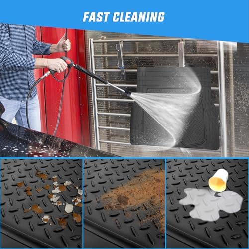 Nilight Rubber Cargo Mats for Cars Trucks SUVs | Universal Trim to fit for Most Vehicles, All Weather Protection Heavy Duty Cargo Liners - Image 6