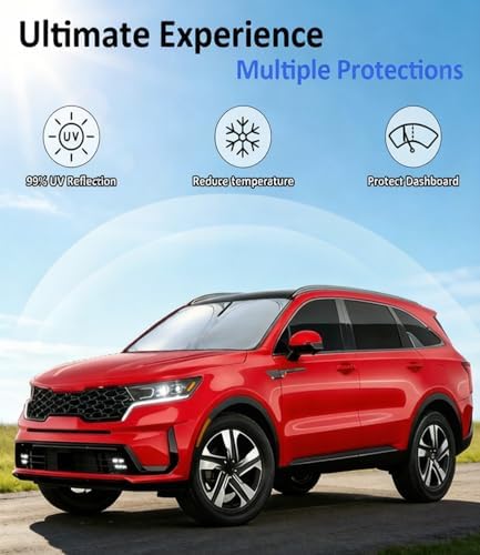 Windshield Sun Shade Fit for Kia Sorento 2021-2026 - Image 3
