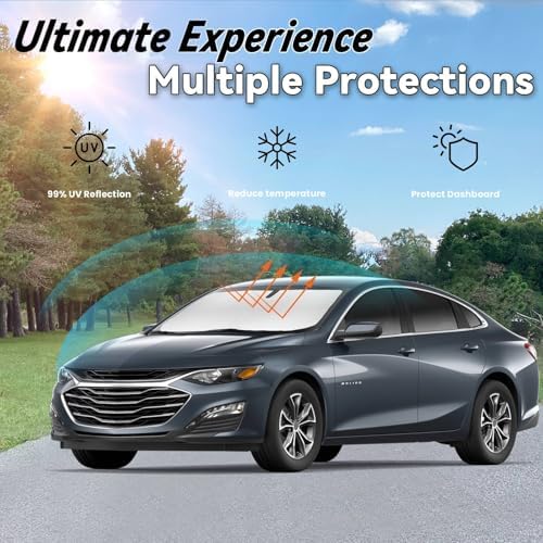 Windshield Sun Shade for Chevrolet Chevy Malibu 2016-2025 - Image 3