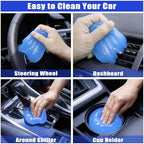 Windshield Cleaner Tool, 17Pcs Car Interior Detailing Kit, Detailing Brush, Towels, Duster, Car Cleaning Kit Interior for RVs, Truck, Trailer (Blue) - Image 5