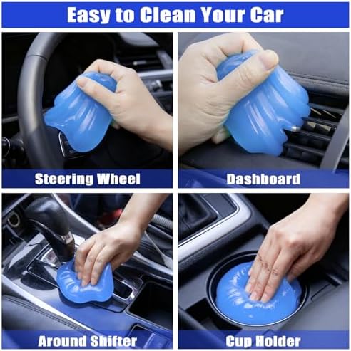 Windshield Cleaner Tool, 17Pcs Car Interior Detailing Kit, Detailing Brush, Towels, Duster, Car Cleaning Kit Interior for RVs, Truck, Trailer (Blue) - Image 5