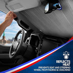 Motor Trend Freedom Windshield Sun Shade for Car Windshield 250 USA Anniversary Patriotic Accordion Fold Sunshade Protection Heat Blocker Foldable Windshield Cover Truck SUV 4th of July Memorial Day - Image 6