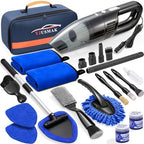 21PCS Car Detailing Kit Interior Cleaner - with Handheld Car Vacuum, Windshield Cleaning Tool, Detailing Brushes, Car Cleaning Supplies Kit for Women Men (Blue) by Unknown