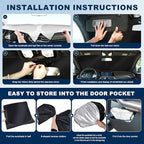 Windshield Sun Shade for Dodge RAM 1500 2019-2026 - Image 6