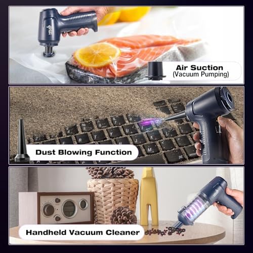 HAUSMEISTER Airflex Pro Car Vacuum Portable Cordless, 20000PA Handheld Vacuum Cleaner,Mini Vacuum Cleaner w/Type-C Fast Charge for Car, Home & Outdoor(Navy Blue) - Image 2
