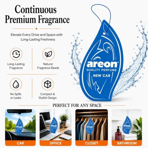 AREON MON MA27 Hanging Best Car Air Freshener New Car Scent, Paper Hanging Ornaments, Long Lasting Scent for Car or Home 12 Pack - Image 5